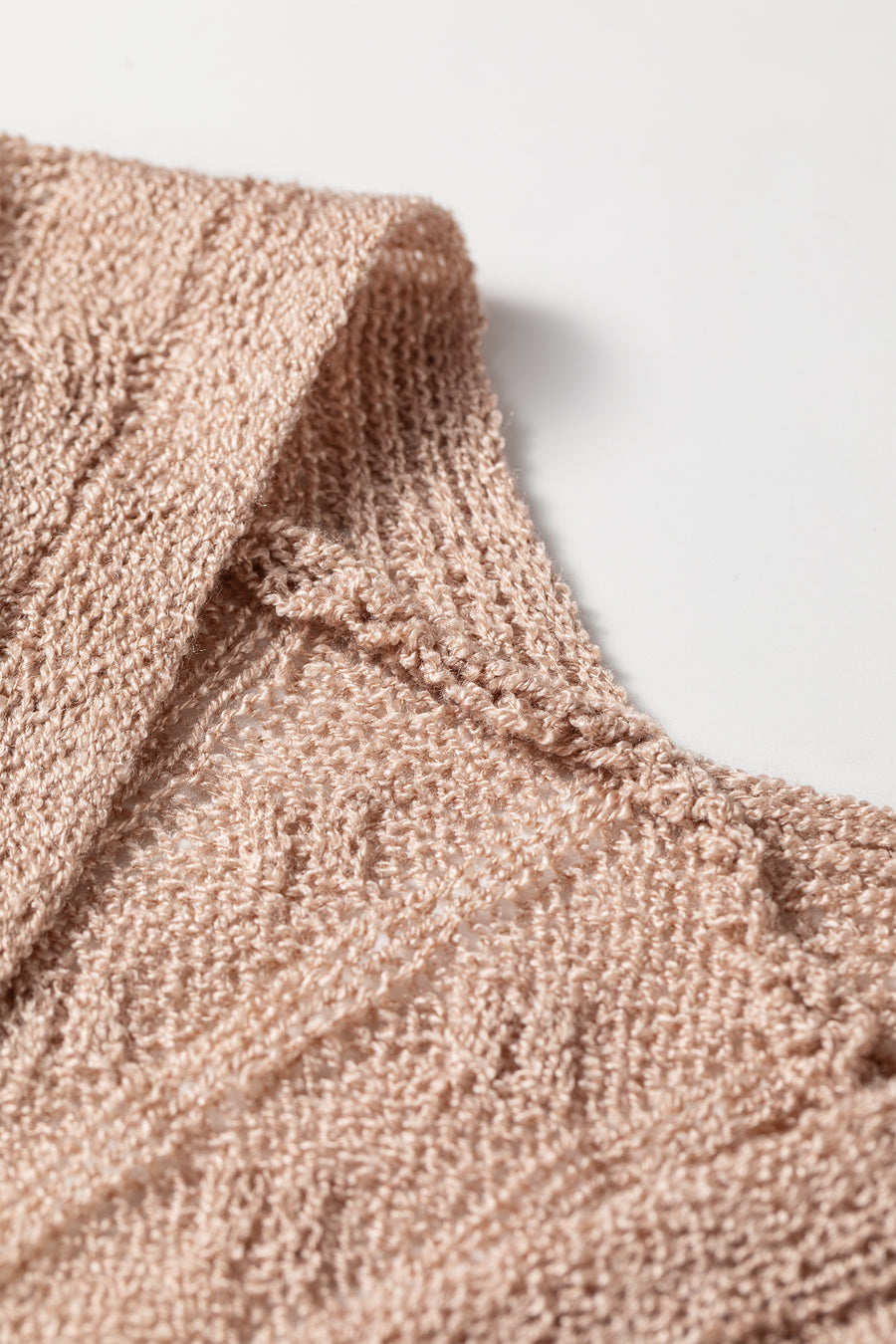 Hollowed Pattern Knit Drop Shoulder Cardigan Women UK