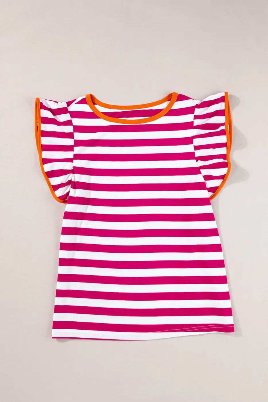 Rose red striped blouse – lightweight tops in bold pink | fashionfitz