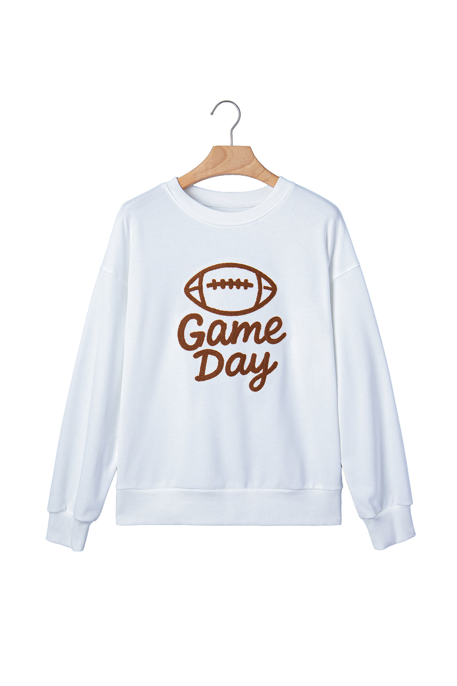 Game Day Rugby Pattern Crewneck Sweatshirt