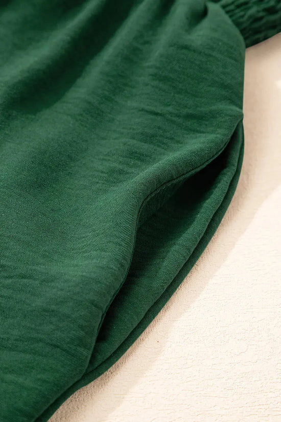 Smocked Wide Leg Jumpsuit - Fashionfitz