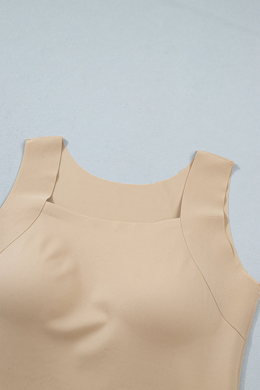 Wide strap splicing athleisure tank top back view | Fashionfitz UK