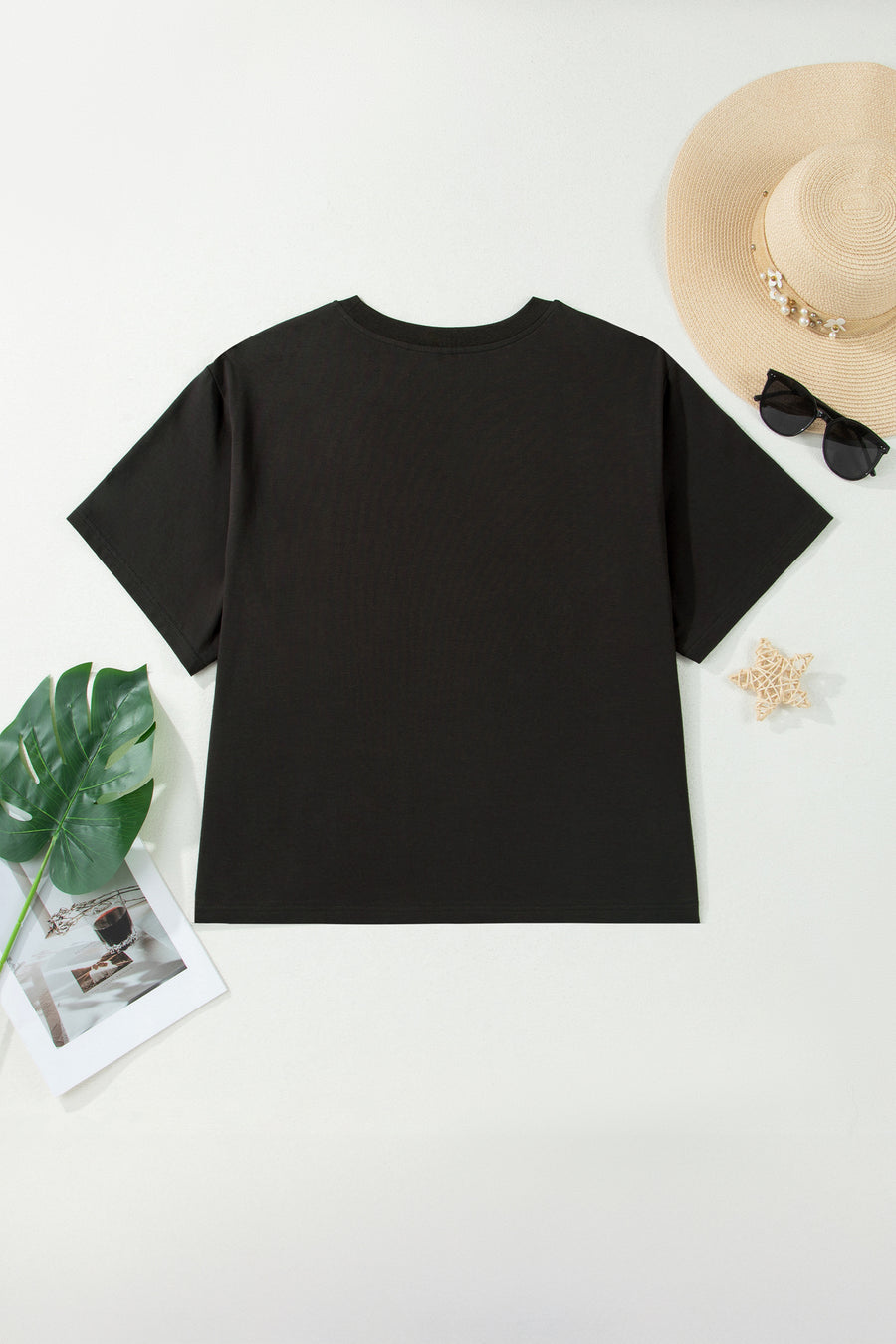 Plus size western graphic tee — back view