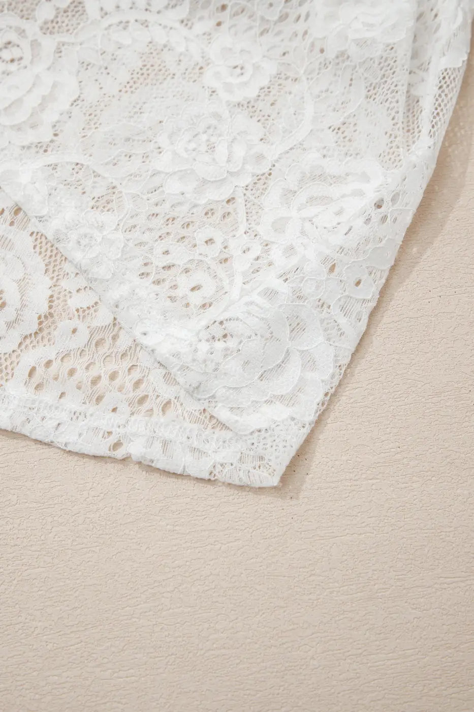 White Lace Overlay Spaghetti Strap Maxi Dress