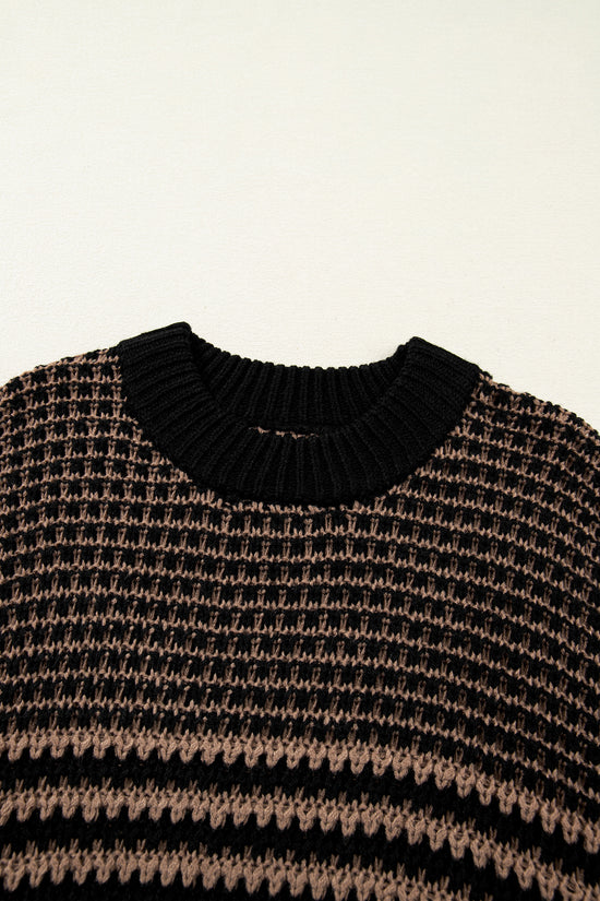Striped Soft‑Knit Slouchy Jumper
