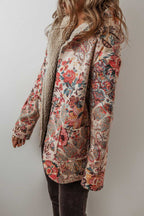 Paisley Sherpa-Lined Hooded Jacket