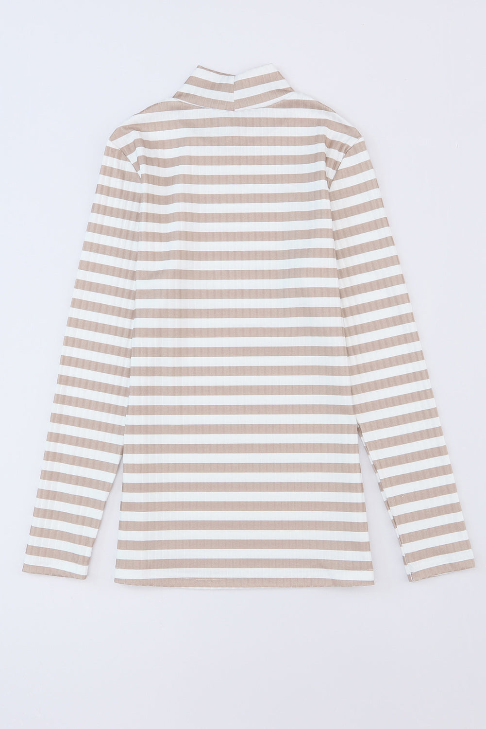 Striped Textured Knit Long Sleeve Tee