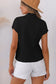 Ribbed Knit Short Sleeve Sweater - Patch Pocket - Fashionfitz