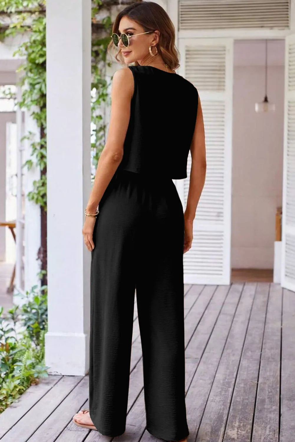 Wide-Leg Luxe Co-ord - Fashionfitz