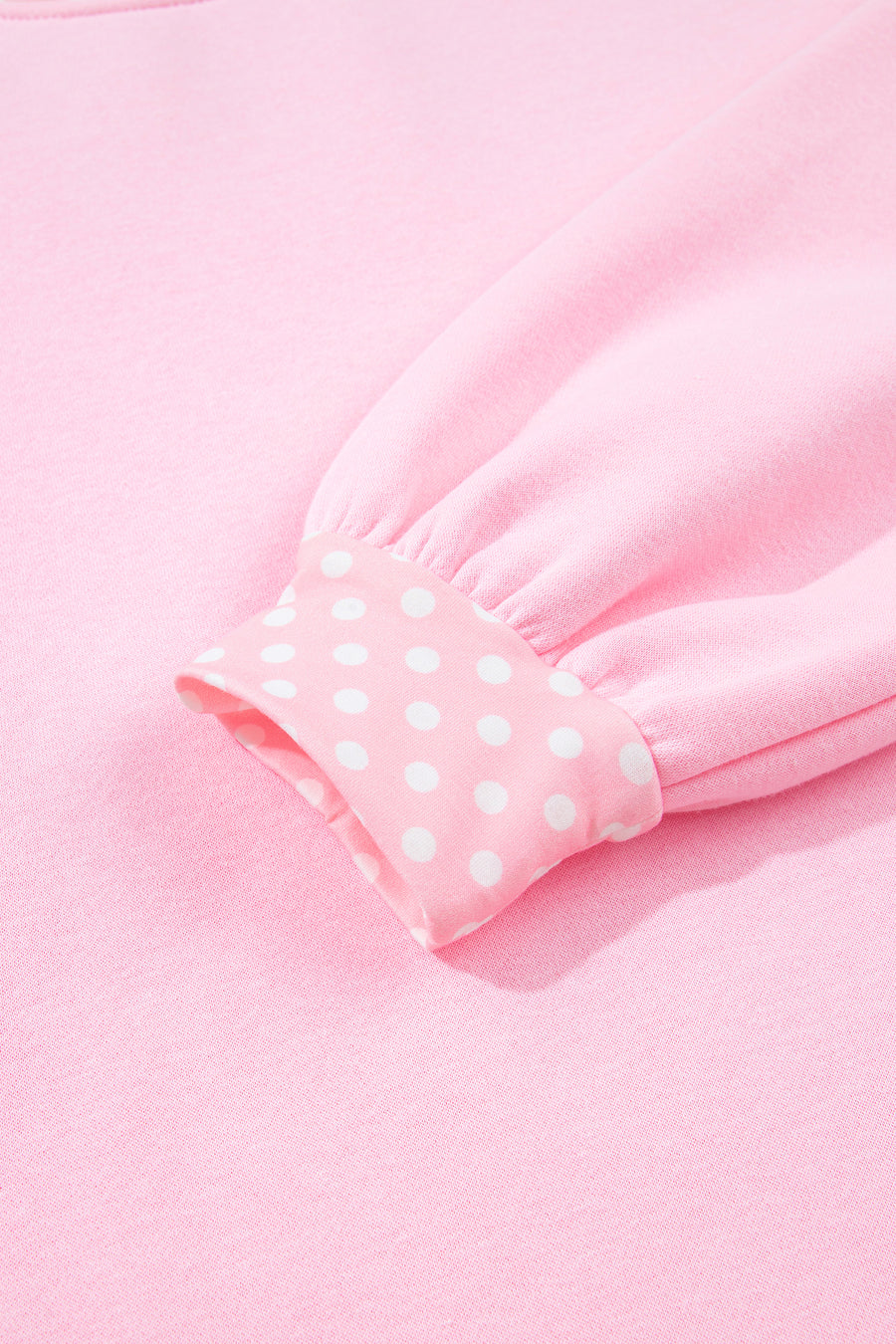 Pink Polka Dot Colour Block Oversized Sweatshirt Women UK