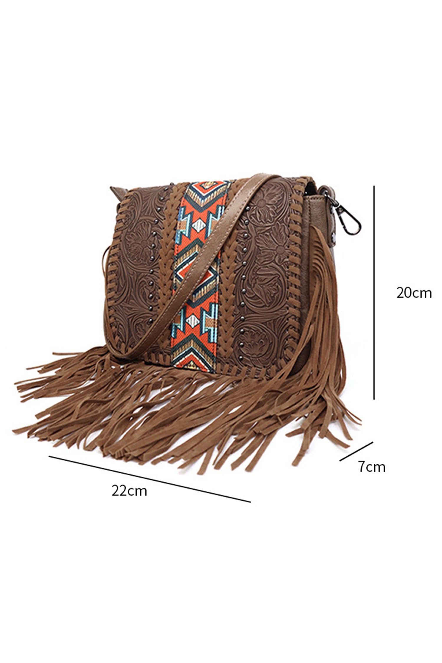 Western Aztec Bohemian Tassel Shoulder Bag Women UK