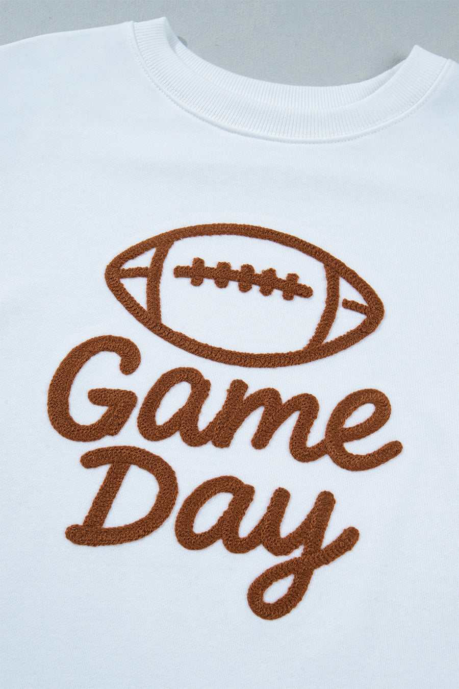 Game Day Rugby Pattern Crewneck Sweatshirt