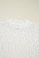 White Sheer Lace Bell Sleeve Blouse