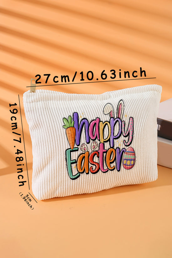 Easter Printed Corduroy Makeup Bag Women UK
