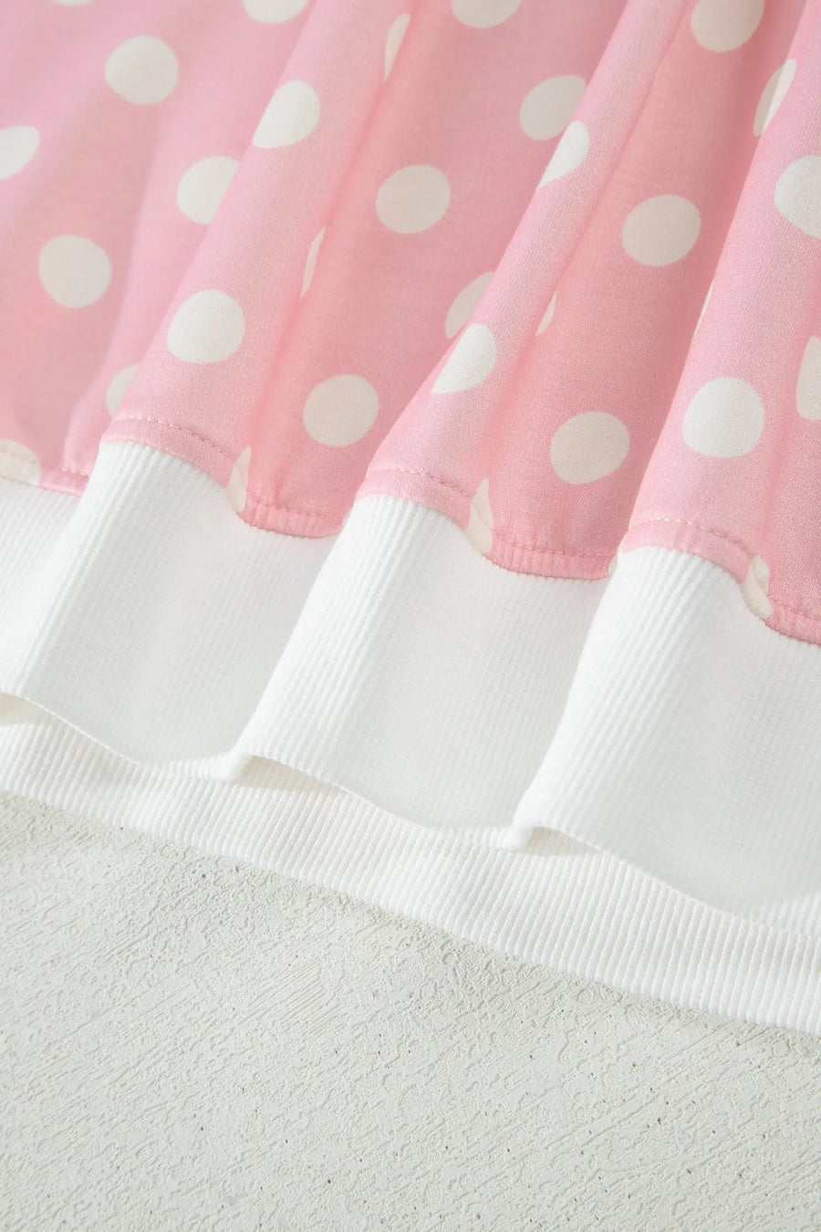 Women's pink polka dot mock neck set casual summer lookbook