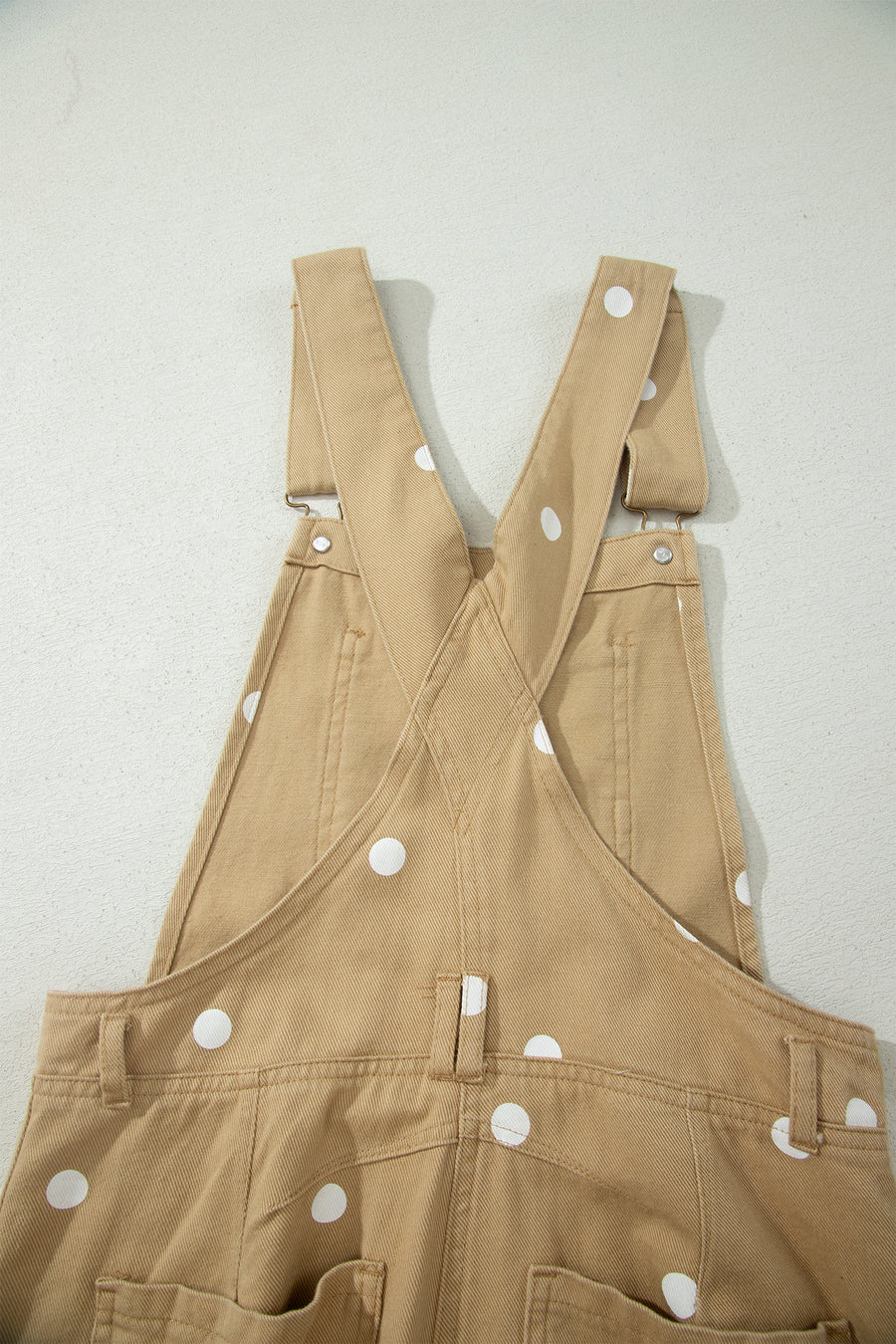 Polka Dot Denim Barrel Overalls Jumpsuit Women UK
