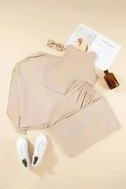 Loungewear 3-Piece Loungewear Set Cozy Knit