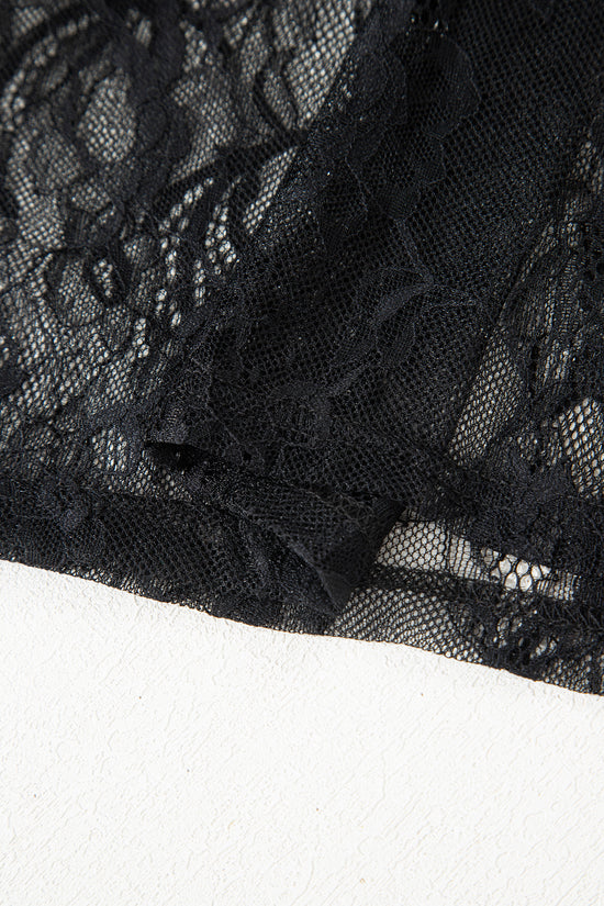 Black Lace Maxi Dress | Sleeveless Floral Lace Dress