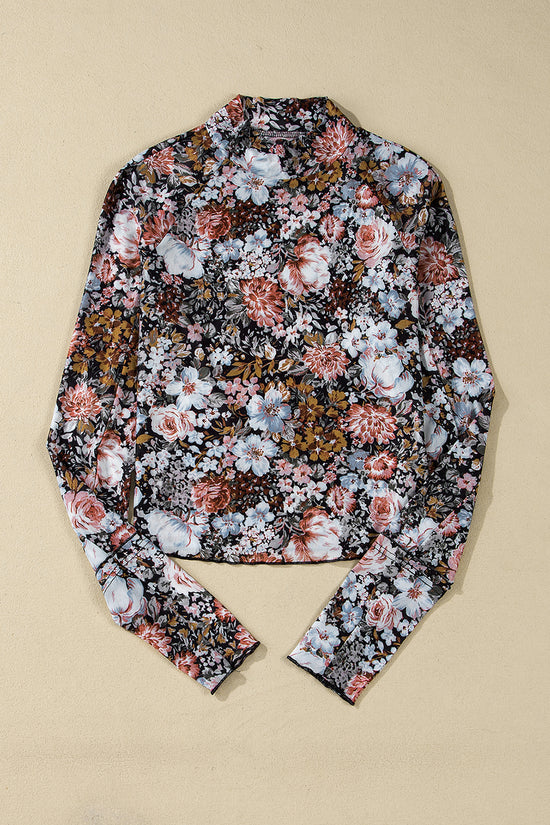 Fleur Sophistication Mesh Top