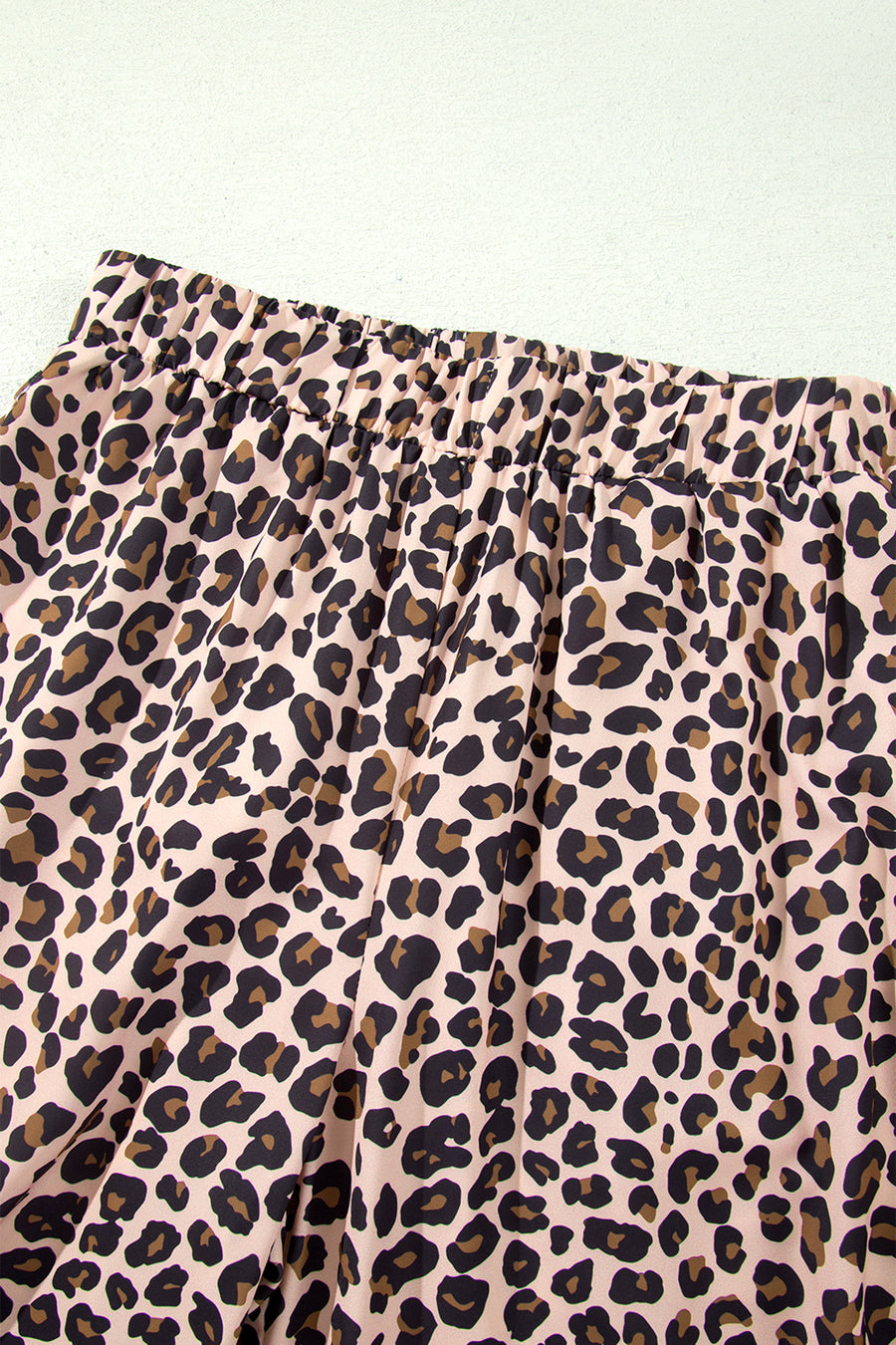 Leopard Print Side Stripe Wide Leg Trousers Women UK