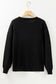 White XOXO Glitter Print Round Neck Casual Sweater