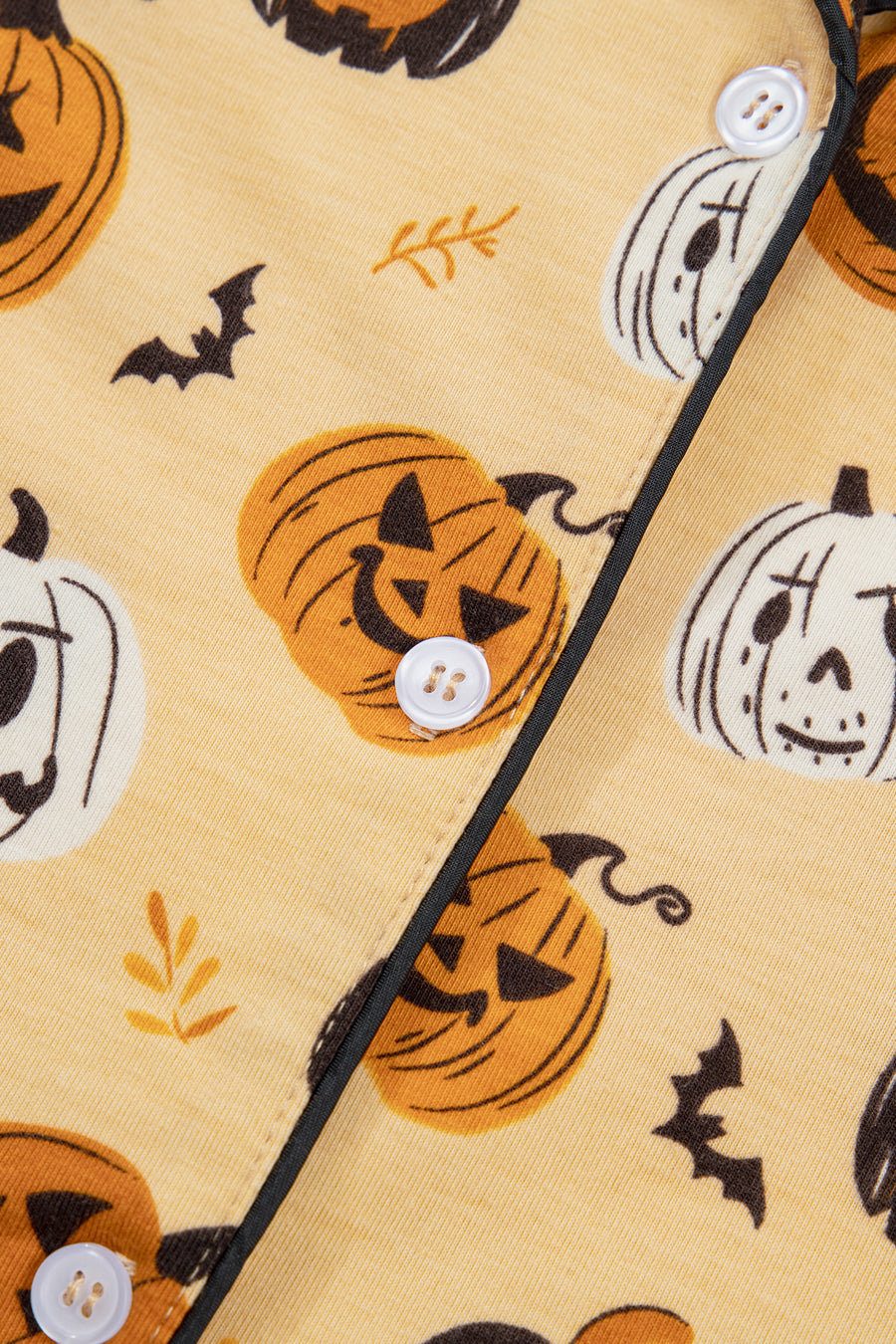 Pumpkin Face Ruffle Long Sleeve Lounge Set Women UK