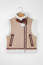 Women’s Sherpa Lined Suede Vest