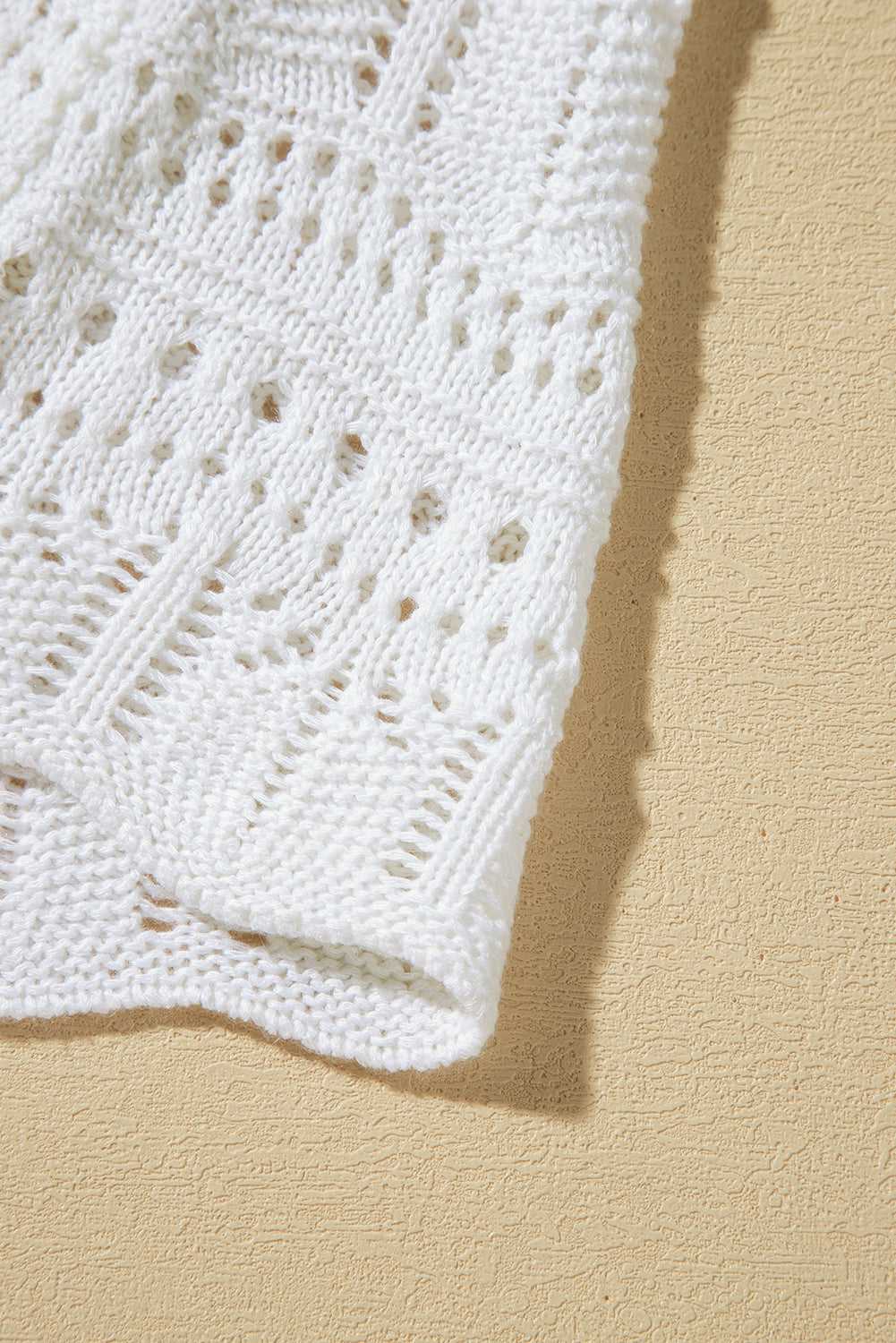 White Crochet Tank Top