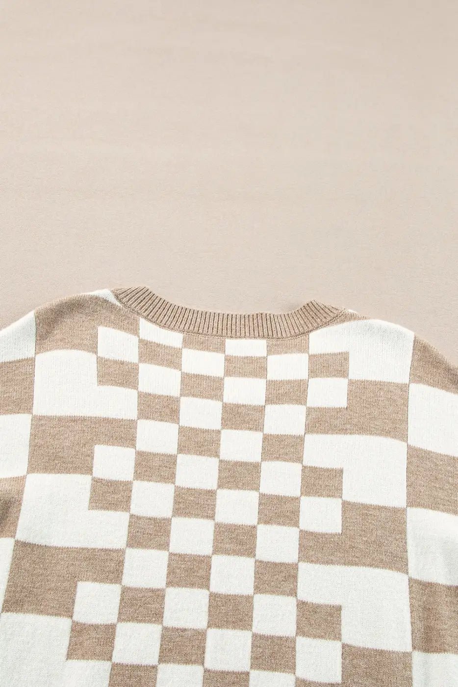 Smoky plaid soft knit jumper sweaters