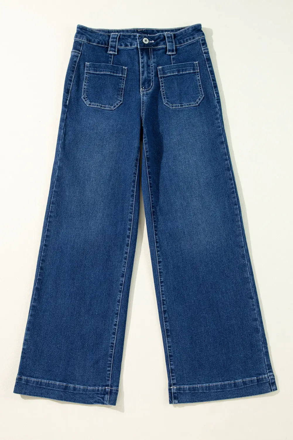 Nautical breeze wide-cut jeans - high waist wide leg durable denim