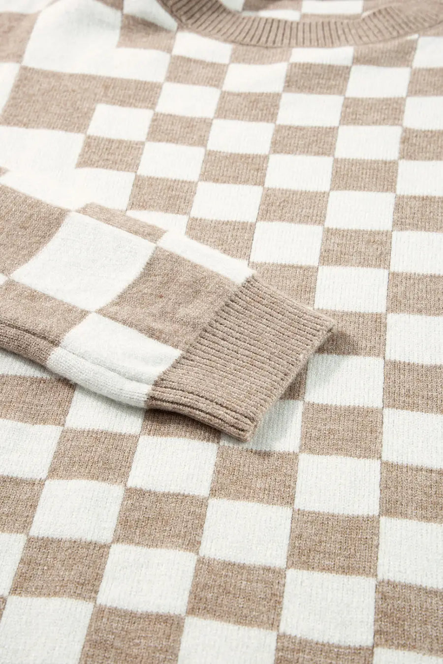 Smoky plaid soft knit jumper sweaters