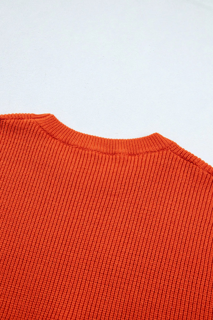 Halloween Drop Shoulder Round Neck Sweater