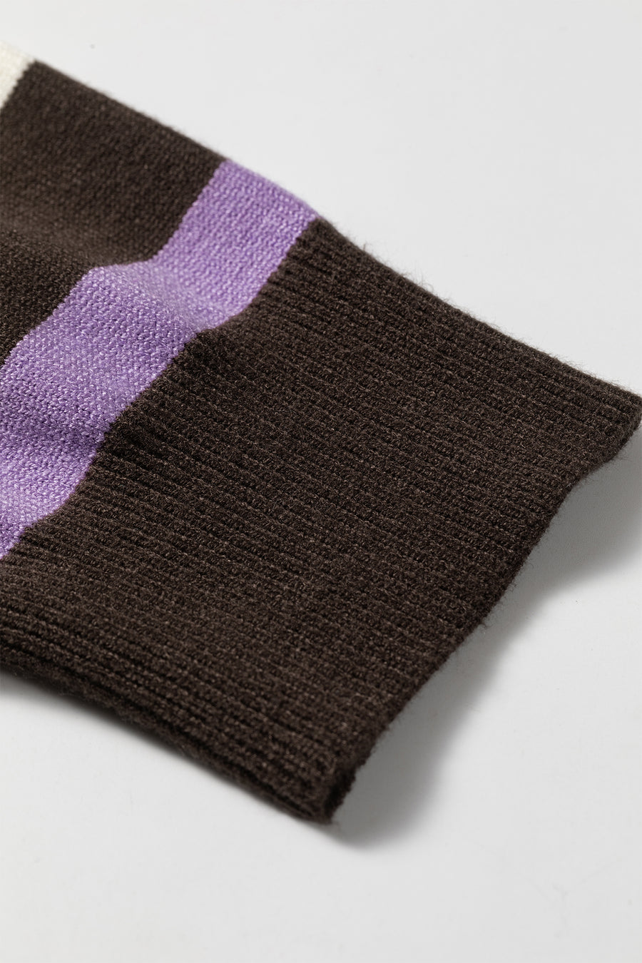 Stripe Embroidered Detail Drop Shoulder Pullover
