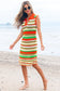 LaceStripe Crochet Dress - Fashionfitz