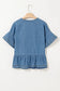 Dusk Denim Ruffled Peplum Top - Fashionfitz