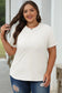 Gray Casual Plain Crew Neck Tee