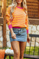 Stripe Hug Loose Fit Sweater