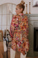 Retro Floral Ruffle Mini Dress