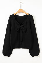 Festive Bow‑Back Backless Jumper