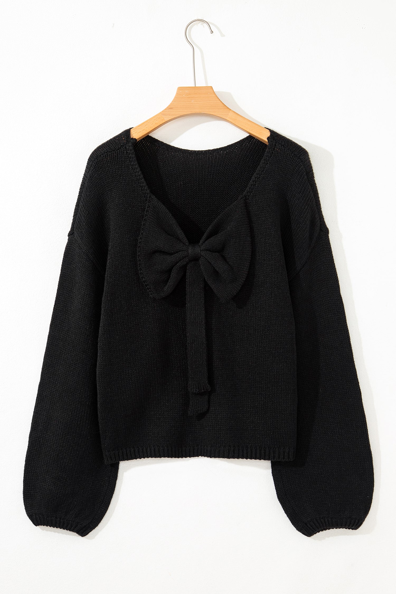 Festive Bow‑Back Backless Jumper