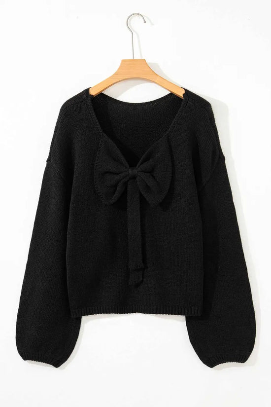 Women’s festive bow‑back backless jumper | fashionfitz