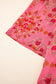 Rose Red Floral Loose Shirt - Fashionfitz