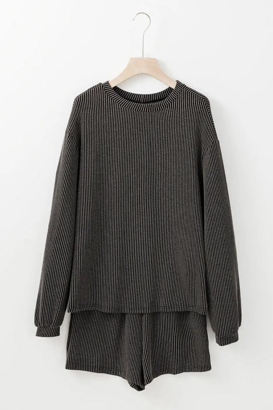 Chic corded lounge ensemble - style & comfort