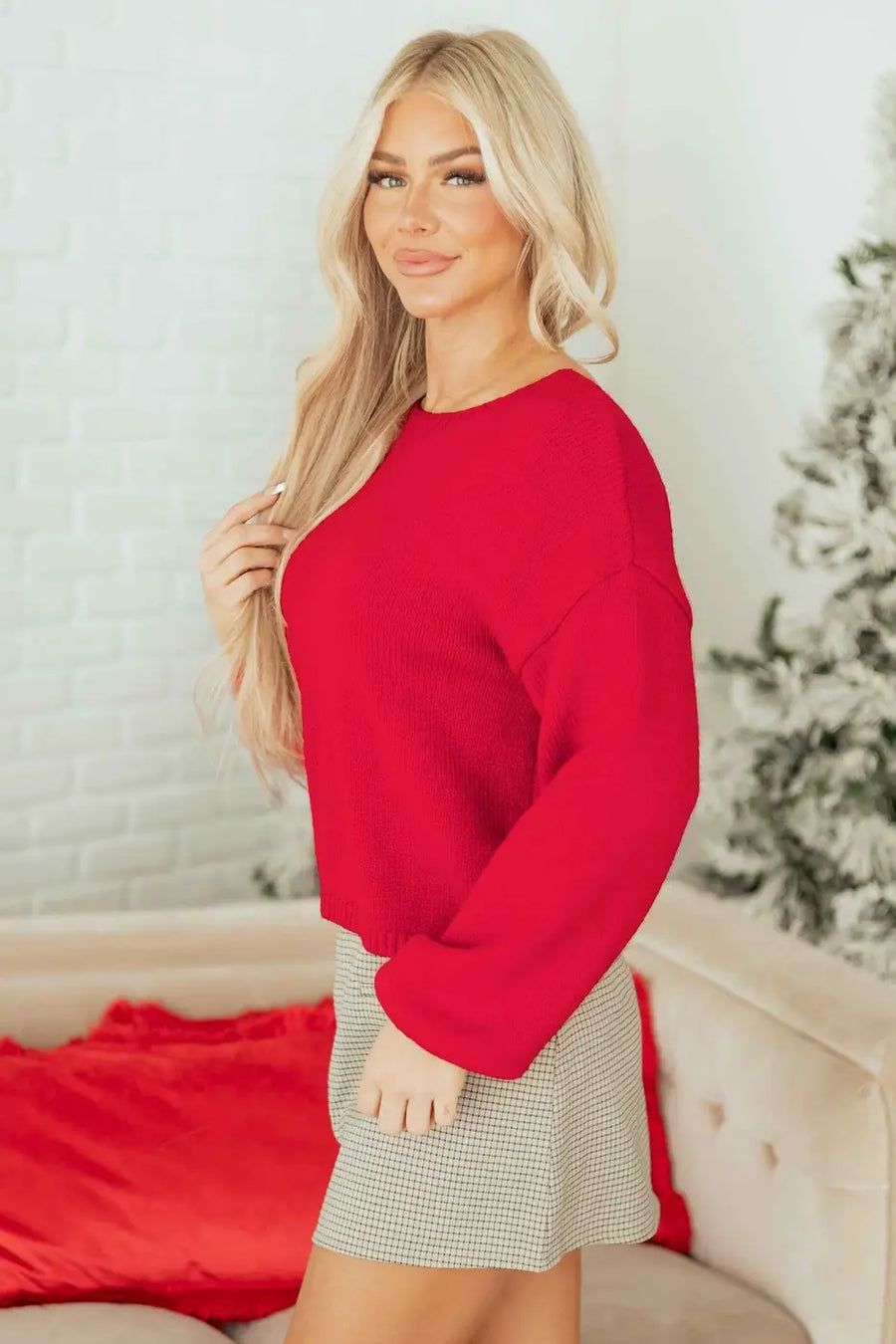 Women’s festive bow‑back backless jumper | fashionfitz
