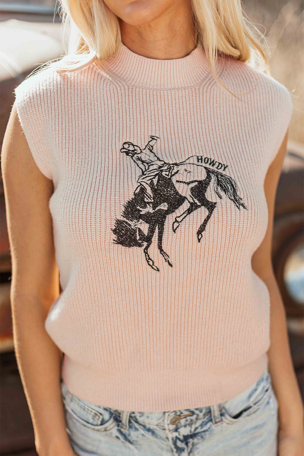 Rodeo Graphic Short Sleeve Sweater