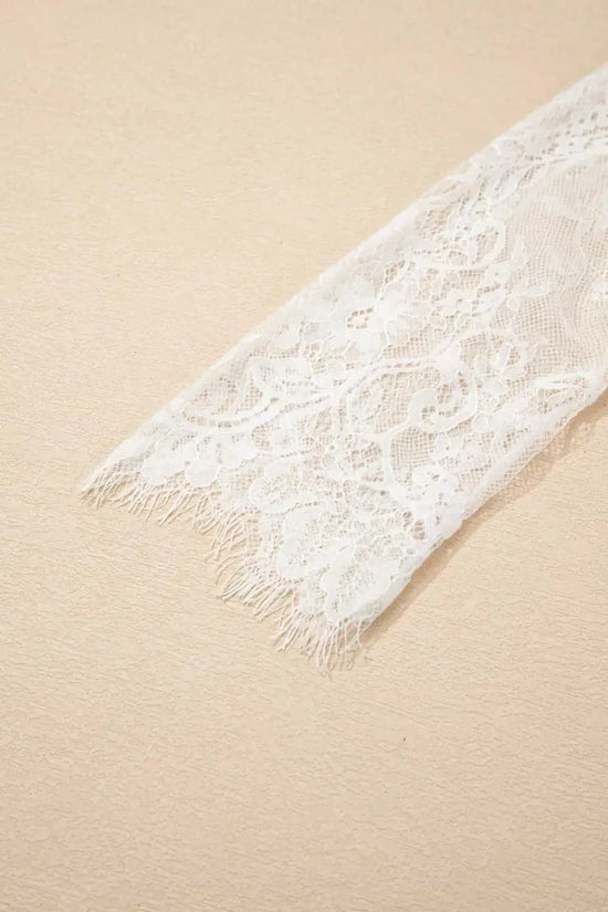 Beige lace sleeve fuzzy sweater women uk | fashionfitz