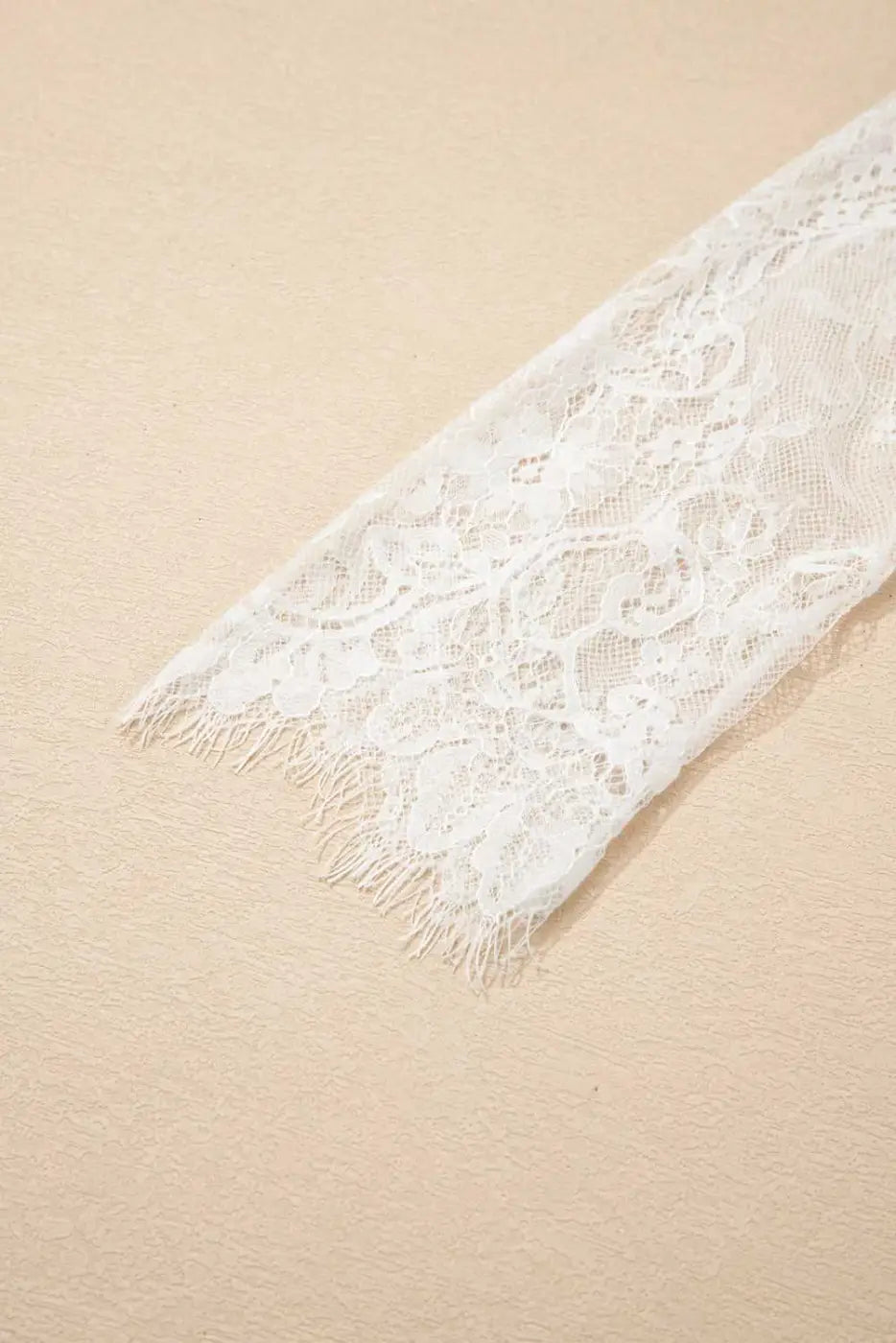 Beige lace sleeve fuzzy sweater women uk | fashionfitz