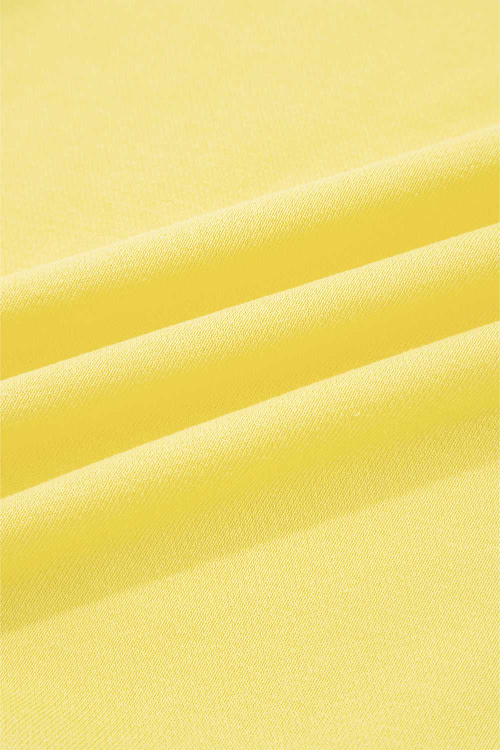 Fabric texture of yellow Drop Crop Wide-Leg Pants Set, highlighting soft and breathable material for daily comfort.