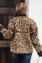 Khaki Leopard Crop Jacket