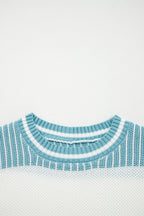 Loose Fit Striped Jumper – Two-Tone