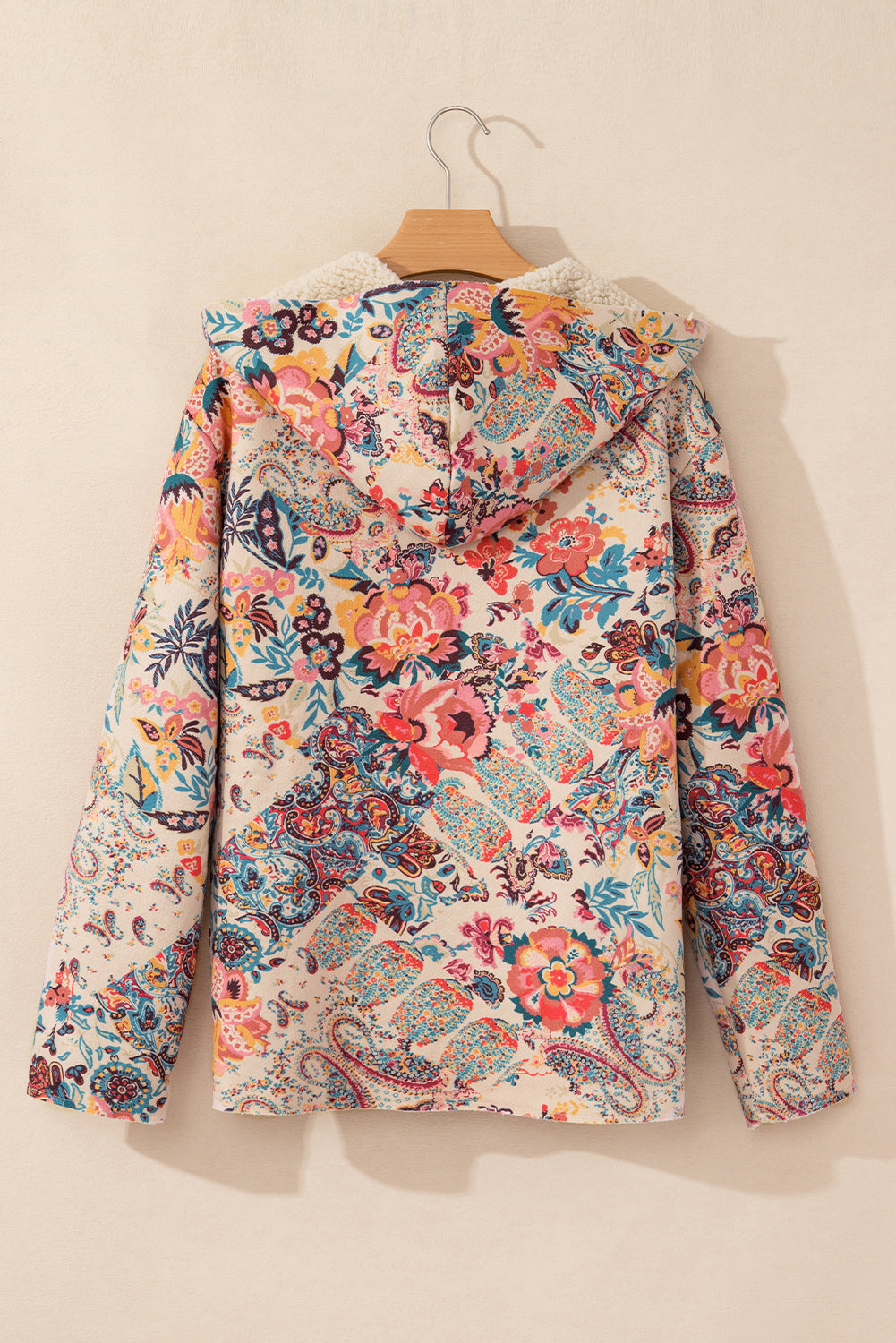 Paisley Sherpa-Lined Hooded Jacket
